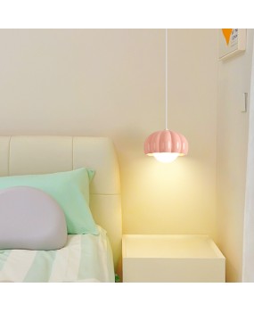 Children's room bedroom bedside pendant light, modern and simple cream style hanging line light, internet famous master bedroom full spectrum small pendant light