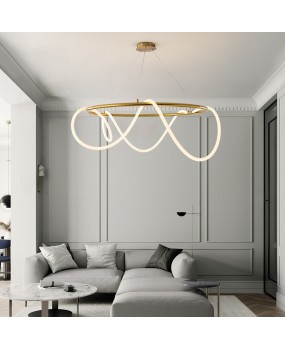 Modern minimalist living room pendant light Nordic creative art restaurant bedroom study model room designer circular pendant light