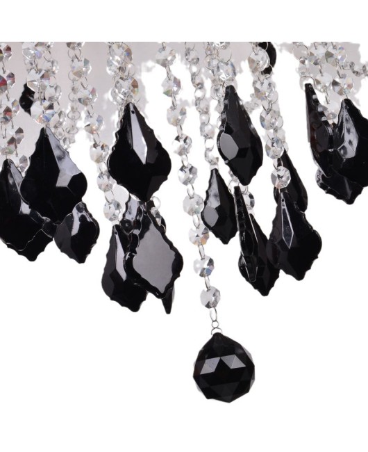 European style coffee pendant lamp, black crystal lamp, villa staircase, hotel duplex building project, pendant lamp manufacturer wholesale