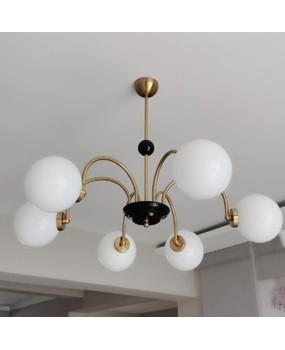 Modern luxury glass ball pendant light vintage minimalist French restaurant living room bedroom light Nordic vintage lighting fixtures