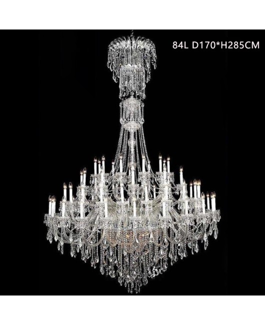 European crystal lamp, duplex villa, lobby chandelier, hotel lobby, dining room, living room, luxurious and atmospheric engineering lighting fixtures