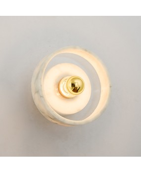 Cloudstone wall lamp, postmodern circular balcony, dressing room, minimalist background wall, hallway, bedroom, bedside, marble wall lamp
