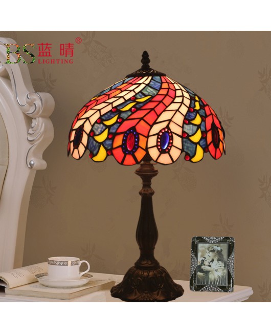 Cross border direct sales Tiffany lighting Tiffany desk lamp, bedside lamp, bedroom, restaurant, bar, coffee shop lamp
