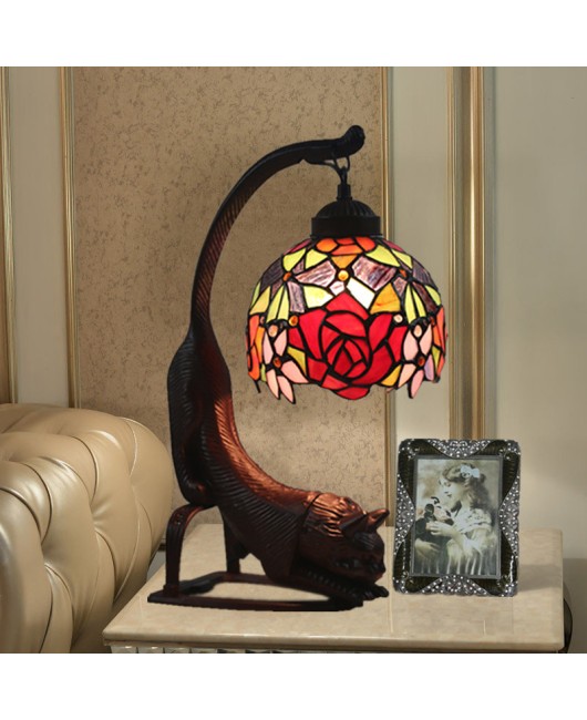 Export 8-inch Ti European style desk lamp for foreign trade, retro creative bar, coffee shop, Western restaurant, desk decoration, cat lamp