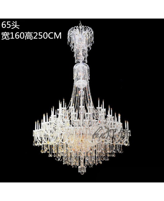 European crystal lamp, duplex villa, lobby chandelier, hotel lobby, dining room, living room, luxurious and atmospheric engineering lighting fixtures