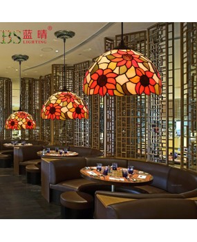 Cross border European retro chandelier bedroom restaurant study light bar coffee shop tea house internet cafe chess room hanging lamp