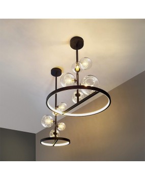American style restaurant bubble lamp, modern, simple, personalized bar counter, clothing store, commercial pendant lamp, dining table lighting fixture