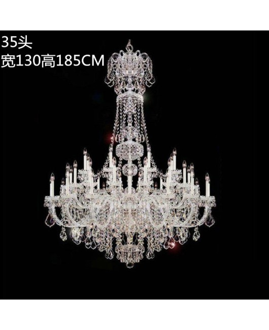European crystal lamp, duplex villa, lobby chandelier, hotel lobby, dining room, living room, luxurious and atmospheric engineering lighting fixtures