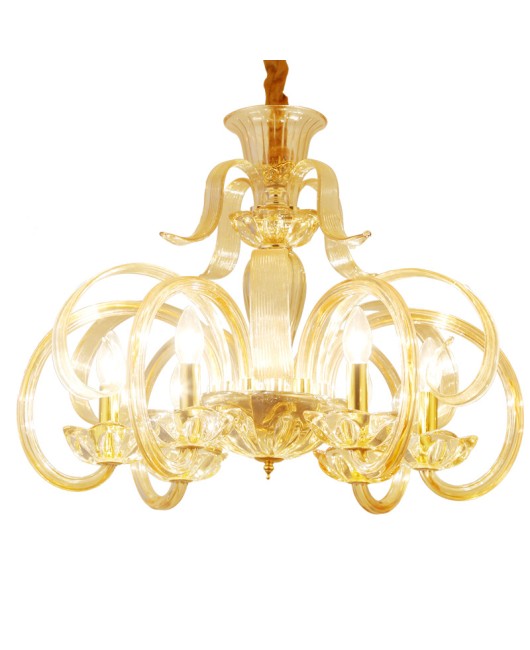 European style candle crystal chandelier creative living room chandelier atmospheric dining room bedroom lamp hotel lobby villa crystal lamp