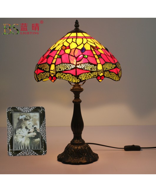 Cross border manufacturer direct sales dragonfly desk lamp, bedroom bedside table lamp, European retro nostalgic bar, coffee shop, Western restaurant