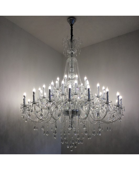 European crystal lamp, duplex villa, lobby chandelier, hotel lobby, dining room, living room, luxurious and atmospheric engineering lighting fixtures