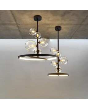 American style restaurant bubble lamp, modern, simple, personalized bar counter, clothing store, commercial pendant lamp, dining table lighting fixture
