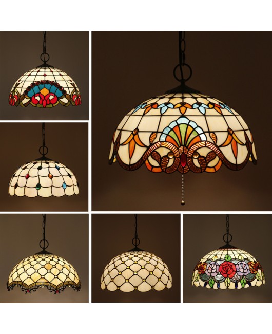 Cross border direct sales of 16 inch Ti European style pendant light, retro creative living room, bedroom, study, steak, barbecue restaurant, Vanni