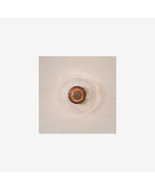 Italian designer wall lamp coffee shop entrance background wall glass craftsmanship walnut brass decorative lamp