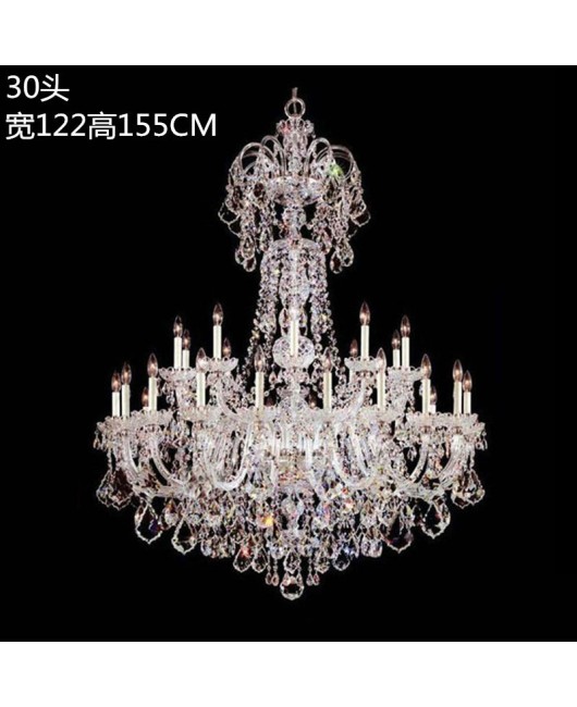 European crystal lamp, duplex villa, lobby chandelier, hotel lobby, dining room, living room, luxurious and atmospheric engineering lighting fixtures
