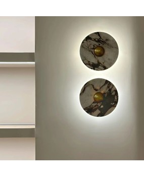 French Italian marble bedside ambient wall lamp designer's living room foyer corridor background wall lamp