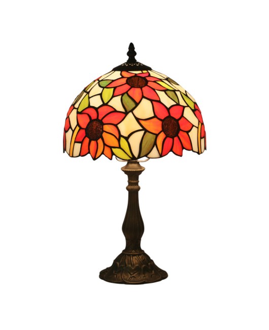 Cross border export of 10 inch Ti colored glass European style desk lamp creative bedroom bedside table lamp study restaurant bar