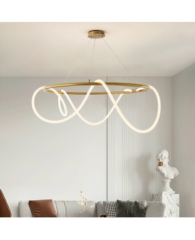 Modern minimalist living room pendant light Nordic creative art restaurant bedroom study model room designer circular pendant light