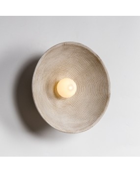 Designer villa American country style art circular retro resin wall lamp model room corridor corridor corridor light
