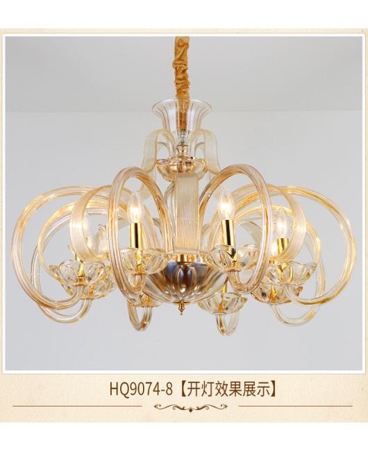 European style candle crystal chandelier creative living room chandelier atmospheric dining room bedroom lamp hotel lobby villa crystal lamp