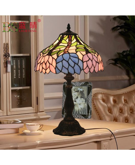 Cross border direct sales wholesale cross-border Tiffany lamp Tiffany European desk lamp bedroom bedside lamp retro creative