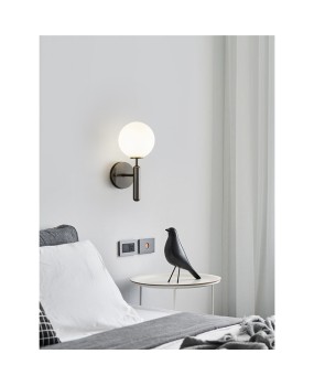 Nordic Light Luxury Simple Bedroom Bedhead Living Room Background Wall Lights Ins Corridor Stairs Glass Ball Decorative Lights