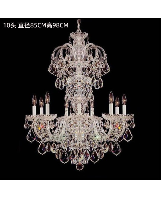 European crystal lamp, duplex villa, lobby chandelier, hotel lobby, dining room, living room, luxurious and atmospheric engineering lighting fixtures