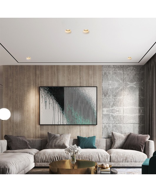 Gypsum spotlight with no main light, embedded LED ceiling, living room, household anti glare tube light, commercial atmosphere light