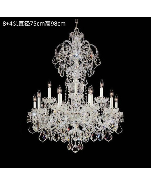 European crystal lamp, duplex villa, lobby chandelier, hotel lobby, dining room, living room, luxurious and atmospheric engineering lighting fixtures