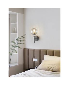 Nordic Light Luxury Simple Bedroom Bedhead Living Room Background Wall Lights Ins Corridor Stairs Glass Ball Decorative Lights