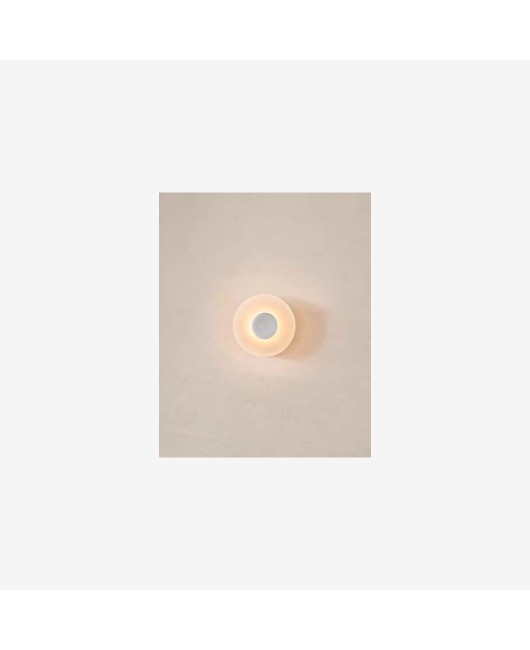 Italian designer wall lamp coffee shop entrance background wall glass craftsmanship walnut brass decorative lamp