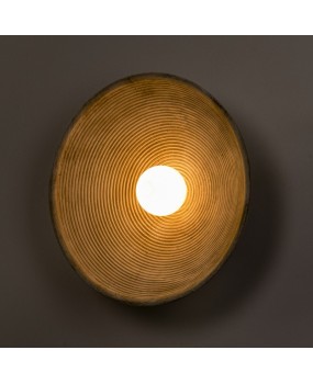 Designer villa American country style art circular retro resin wall lamp model room corridor corridor corridor light