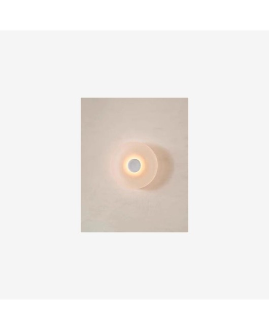 Italian designer wall lamp coffee shop entrance background wall glass craftsmanship walnut brass decorative lamp