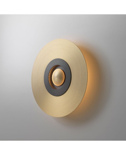 Cross border indoor American modern minimalist golden villa living room wall lamp bedroom bedside circular wall lamp