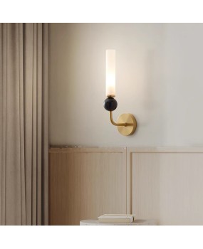 Full copper long pole wall lamp, light luxury high-end hotel guesthouse corridor lamp, living room TV wall, bedside LED wall lamp