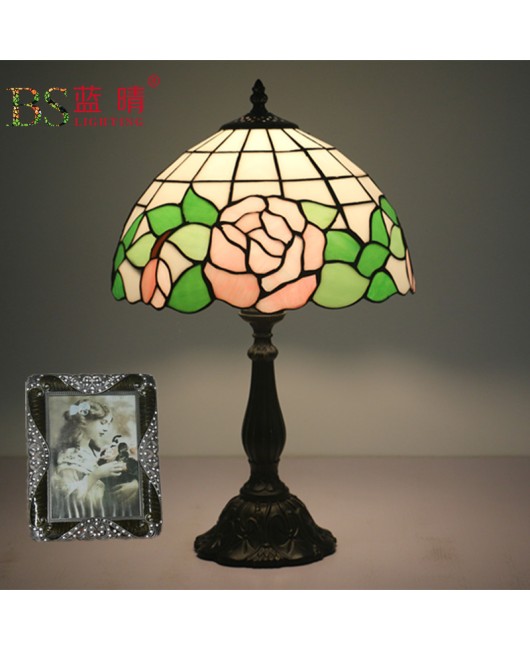 Cross border 12 inch Tiffany European and American desk lamp, bedroom bedside table lamp, newlywed room, wedding gift decoration desk lamp