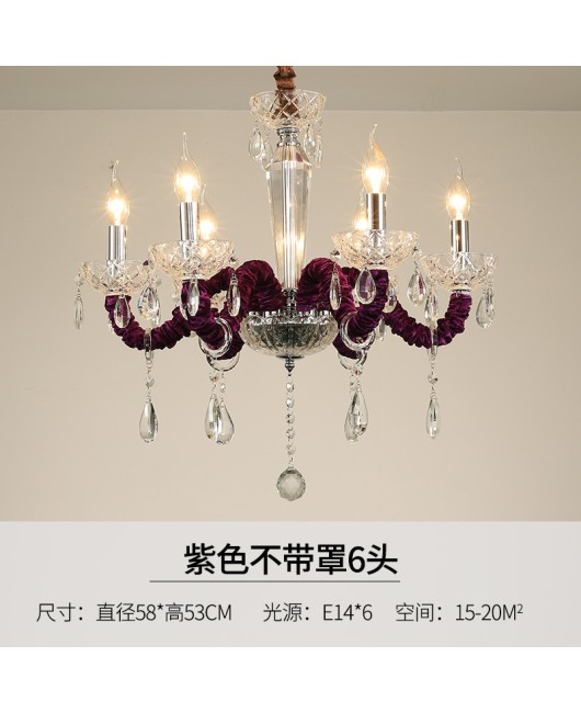 European crystal chandelier, living room dining room light, blue diffuse coffee shop, internet cafe, KTV colored candle light, factory direct sales