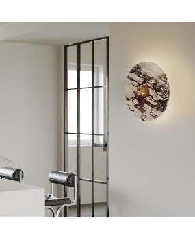 French Italian marble bedside ambient wall lamp designer's living room foyer corridor background wall lamp