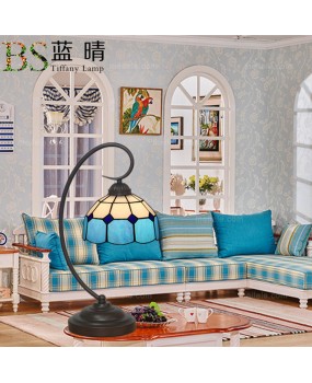 Cross border Tiffany Desk Lamp Mediterranean Bedroom Bedhead Desk Bar Restaurant Coffee Milk Tea Shop Sugar Water Shop Desk Lamp