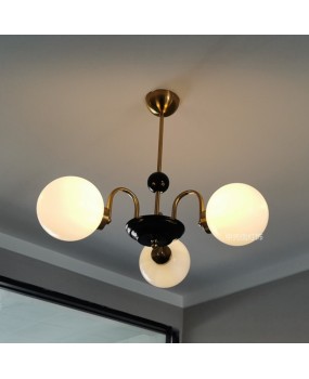 Modern luxury glass ball pendant light vintage minimalist French restaurant living room bedroom light Nordic vintage lighting fixtures