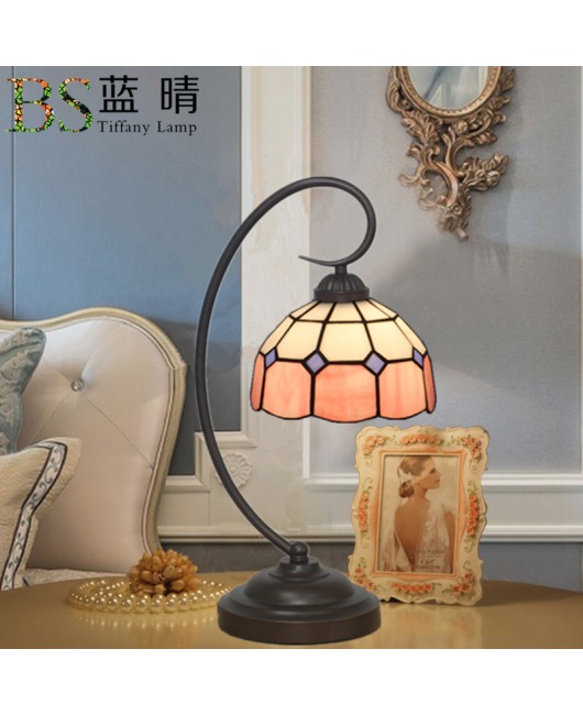 Cross border Tiffany Desk Lamp Mediterranean Bedroom Bedhead Desk Bar Restaurant Coffee Milk Tea Shop Sugar Water Shop Desk Lamp