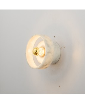 Cloudstone wall lamp, postmodern circular balcony, dressing room, minimalist background wall, hallway, bedroom, bedside, marble wall lamp