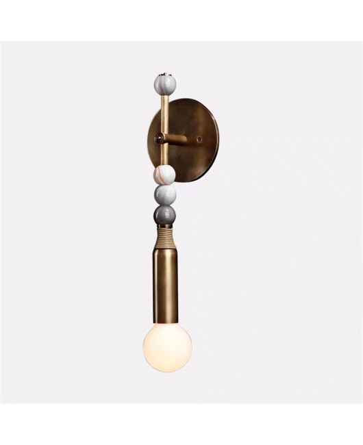 All copper light luxury retro design restaurant model room corridor lamp tea room bedroom bedside living room hotel wall lamp