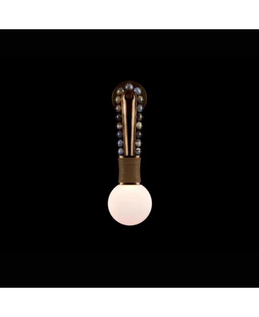 All copper light luxury retro design restaurant model room corridor lamp tea room bedroom bedside living room hotel wall lamp