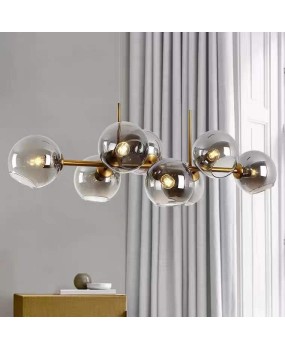 Modern minimalist and luxurious Nordic creative bedroom, dining room, living room lights, personalized glass ball molecular bubble lamps, pendant lights