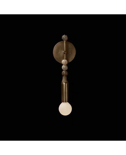 All copper light luxury retro design restaurant model room corridor lamp tea room bedroom bedside living room hotel wall lamp
