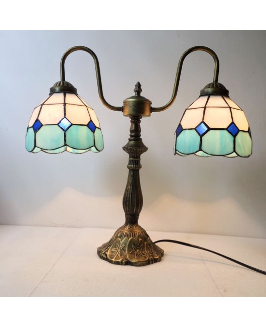 Special Offer Tiffany Desk Lamp Mediterranean Simple Bedroom Bedhead Bar Creative Romantic Eye Protection Desk Lamp One Piece dropshipping