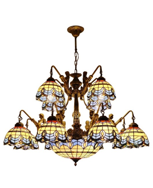 2024 New Wholesale Baohua Tiffany Nordic Duplex Building Grand Chandelier Hotel Engineering Hall Nordic Chandelier