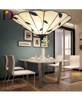 Supply Tiffany LED circular hotel engineering ceiling light, one piece dropshipping, European style corridor entrance light