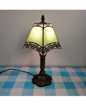 Baohua Tiffany Creative Mediterranean Desk Lamp Bedroom Coffee Shop Simple Modern Lighting European Warm Nightlight